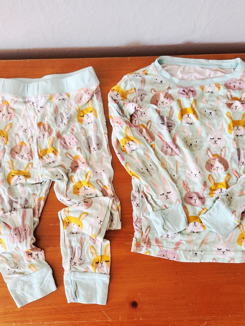Little Sleepies 3T Bamboo Mint Bunny Print Set